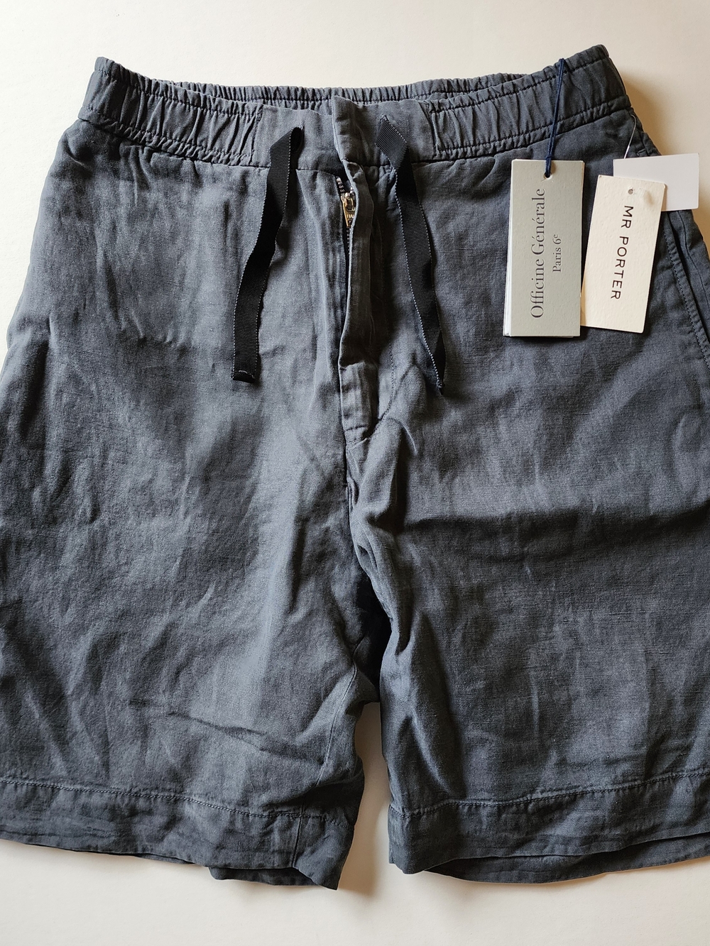 Officine Générale Men's Charcoal Phil Garment Dye  Shorts Size EU 44 / US 28